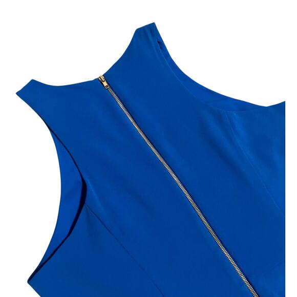 Cremieux Cameran Pacific Blue Halter High Neckline Cocktail Mini Dress Size 8 - Picture 6 of 13